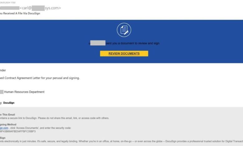 Docusign Kimlik Avı