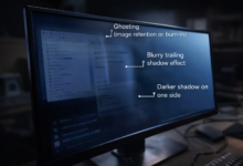 Shadow on Computer Monitor