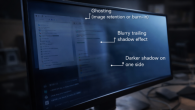 Shadow on Computer Monitor