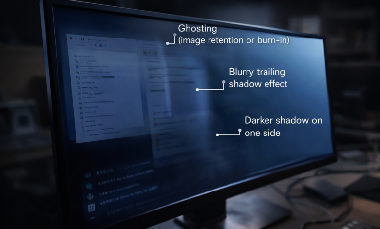 Shadow on Computer Monitor